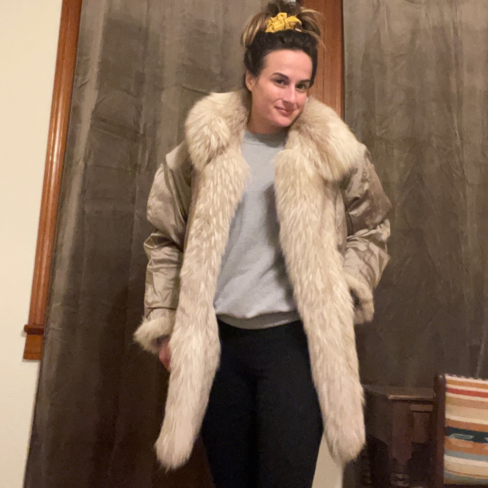 Blonde vintage fox fur coat - Picture 17 of 17